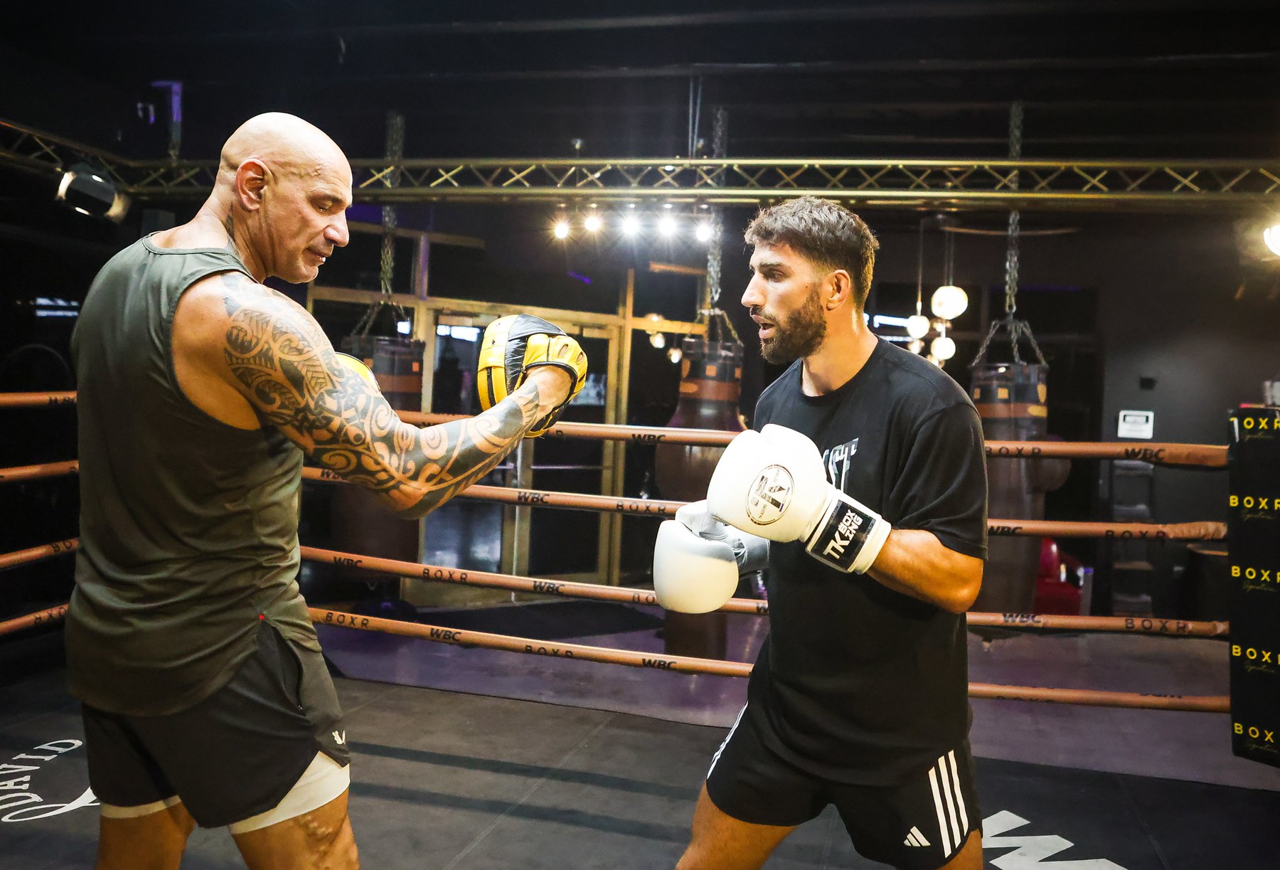 Heavy bag work during one of my private sessions